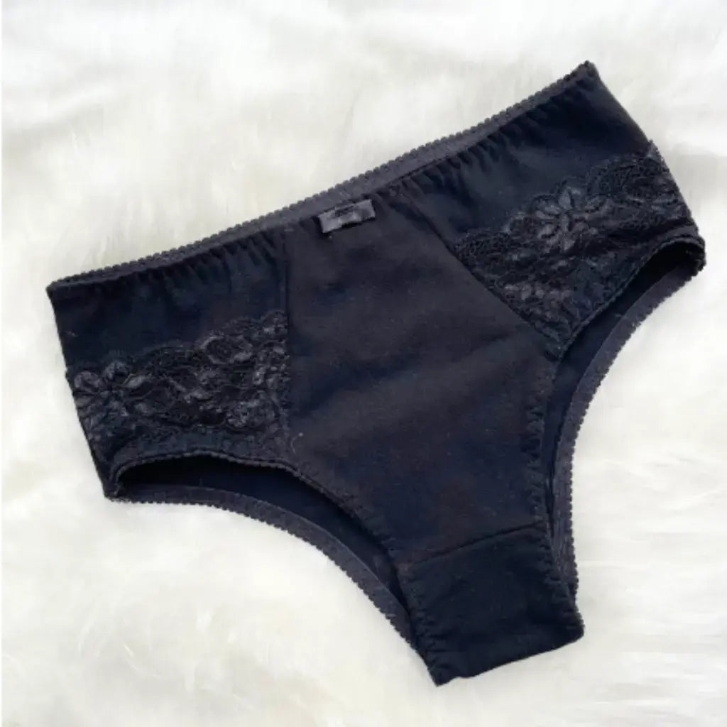 Kit com 5 Calcinha Algodão Conforto Cinta Renda Alta