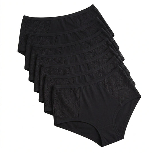 Kit Calcinhas Plus Size Algodão Cintura Alta Cós Alto